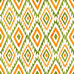 Seamless vintage geometric pattern. Grunge paper texture. Print for home decor, textiles, carpets. Vector illustration.