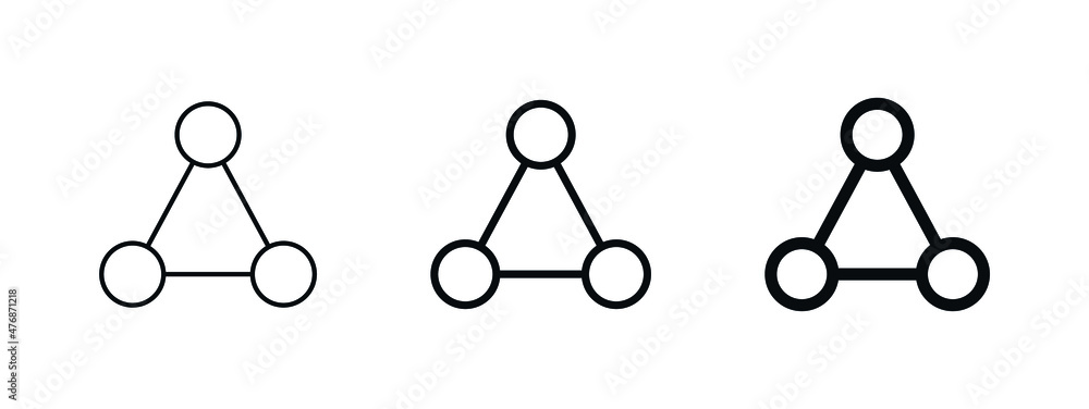 Poster share icon, connection symbol - network sharing icons, share line icon button, outline - connect, da