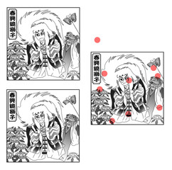 歌舞伎,まちがい探し,鏡獅子