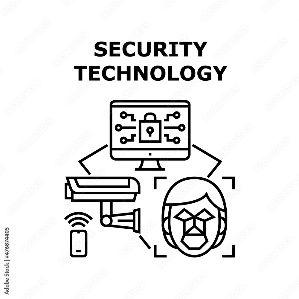 Aufkleber security technology cyber privacy. safety information. computer secure. internet data lock. network 