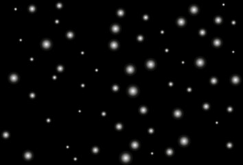 Obraz premium Snowflakes on a black background. Vector