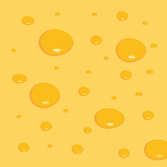 Background, banner, template with the image of cheese with holes. Vector illustration