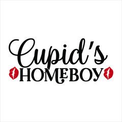 valentine svg design.  Cupid’s homeboy 