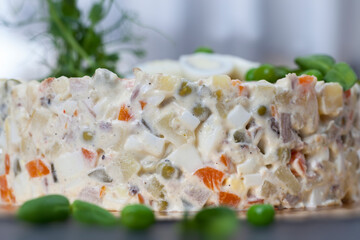 a traditional Russian olivier salad