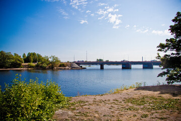 Fototapeta premium river panorama closeup 