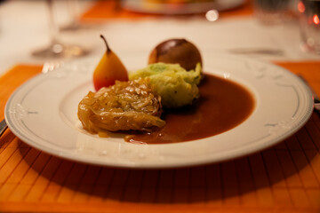 Luxury dinner on Christmas Eve