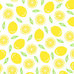 Pattern vector illustration of a lemon