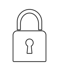 Padlock thin icon vector illustration