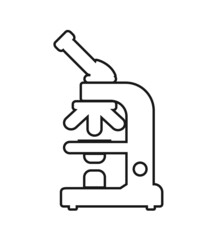 Microscope thin icon vector illustration