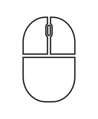 Mouse thin icon vector illustration