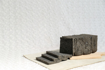 Black toast bread, black toasted on bread slice