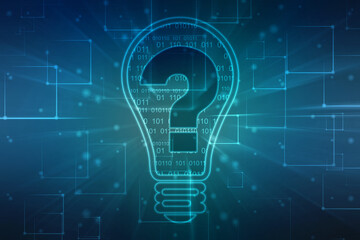 2d illustration question mark,Cyber Technology Background,Concept of thinking