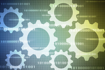 Gear technology background, Digital Abstract technology background, futuristic background, cyberspace Concept