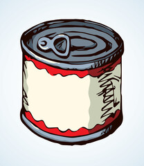 Fish Can. Vector drawing icon