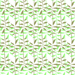 geometric seamless pattern floral with abstract leaves