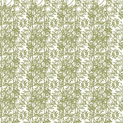 geometric seamless pattern floral with abstract leaves
