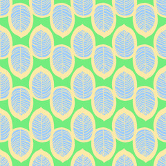 geometric seamless pattern floral with abstract leaves