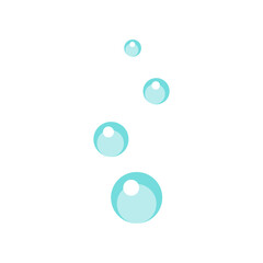 Underwater floating bubbles vector illustration clipart