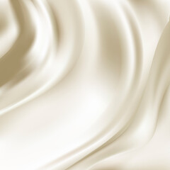 Crumpled milk tissue. Textiles, silk. Abstract illustration. eps 10