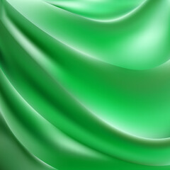 Green wrinkled fabric. Silk, satin and other types of fabric. eps 10