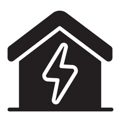 energy house glyph icon
