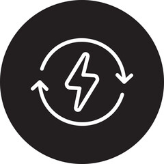 renewable energy glyph icon