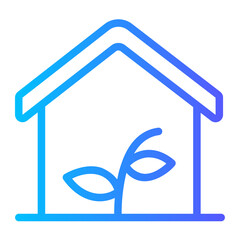 green house gradient icon