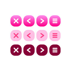 UI Kit Pink Gradient Button