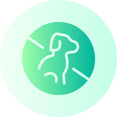 No Pets gradient icon