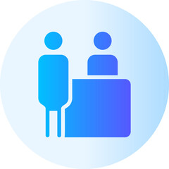 Reception gradient icon