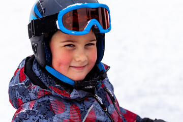 portrait of a smiling skier