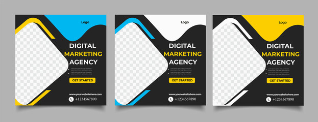 Marketing business instagram posts collection	