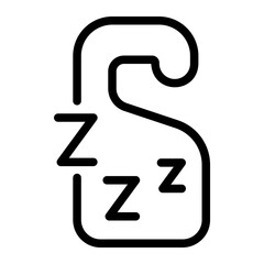 do not disturb line icon