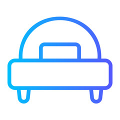 single Bed gradient icon
