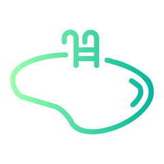 swimming pool gradient icon