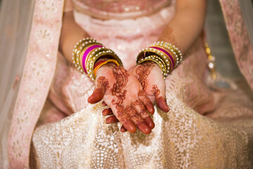 Indian bride's hand
