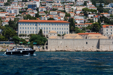 View of the old landmark Dubrovnik old town, Croatia, Adriatic coast