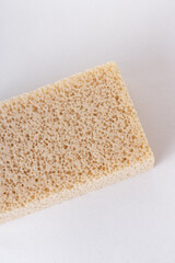 Washcloth massage for the body. Texture closeup. Foam sponge. Washcloth sea sponge