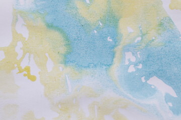 Yellow paint Abstract art background texture watercolor on paper Modern design of posters, cards, invitations, wallpapers