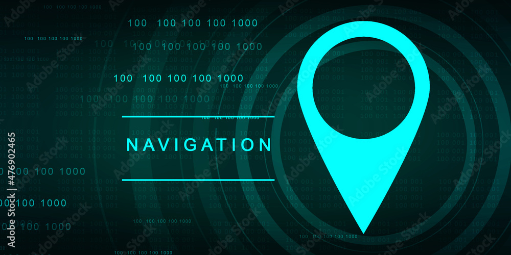 Poster 2d rendering red map pointer