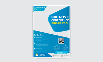 Business Flyer Template Corporate flyer template with colorful gradient shapes