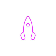 Pink Rocket Simple Modern Monoline Logo Aesthetic