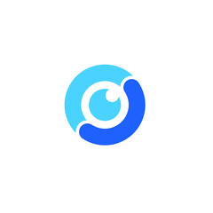 Obraz premium Eyes Camera Optic Focus Simple Modern Logo Design Vector