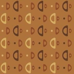 Rounded abstract seamless pattern - accent for any surfaces.