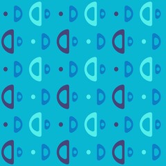 Rounded abstract seamless pattern - accent for any surfaces.