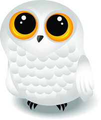 vector little lovely polar owl