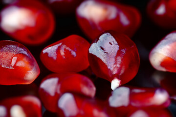 pomegranate seeds close-up