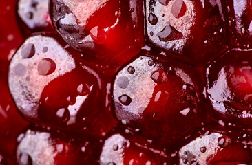 pomegranate seeds close-up