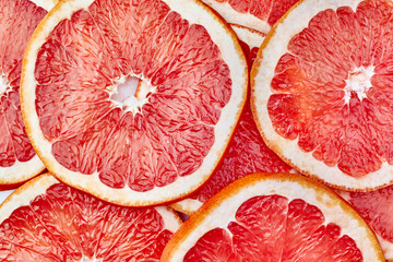 sliced ​​grapefruit