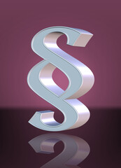 Naklejka premium Paragraf in einer 3D-Illustration